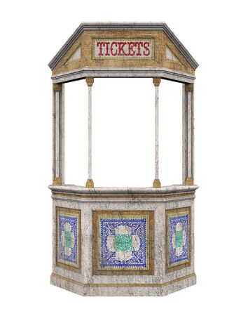 Ticket Booth Carnival Isolatedの写真素材