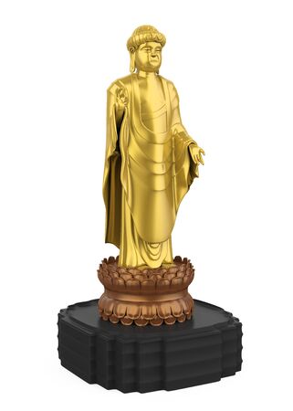 Golden Buddha Statue Isolatedの写真素材
