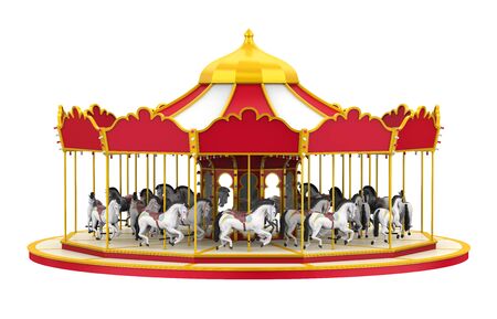 Carousel Horse Isolatedの写真素材