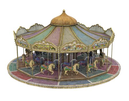 Carousel Horse Isolatedの写真素材