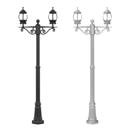 Street Lamp Post Isolatedの写真素材