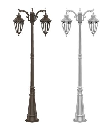 Street Lamp Post Isolatedの写真素材