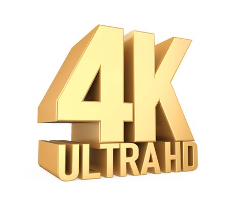 4K Ultra HD Sign Isolatedの写真素材