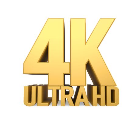 4K Ultra HD Sign Isolatedの写真素材