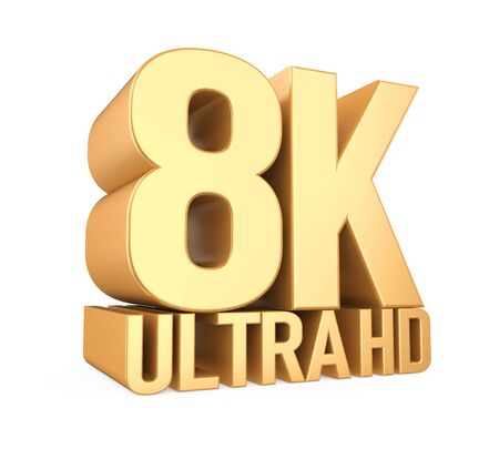 8K Ultra HD Sign Isolatedの写真素材