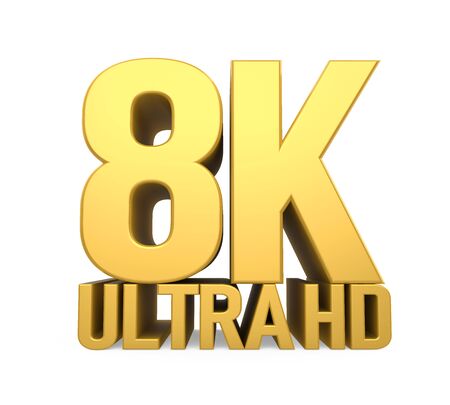 8K Ultra HD Sign Isolatedの写真素材