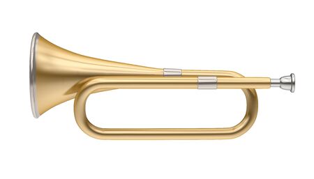 Bugle Brass Instrument Isolatedの写真素材