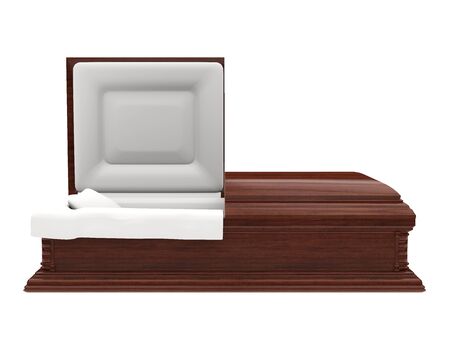 Wooden Coffin Isolatedの写真素材