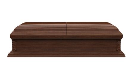 Wooden Coffin Isolatedの写真素材