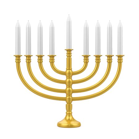 Hanukkah Menorah Isolatedの写真素材