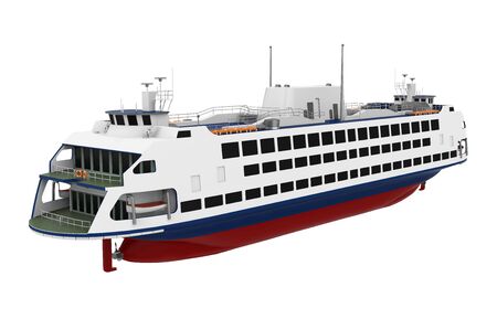 Passenger Ferry Boat Isolatedの写真素材