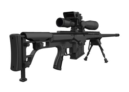 Sniper Rifle Isolatedの写真素材