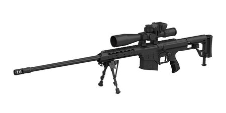 Sniper Rifle Isolatedの写真素材