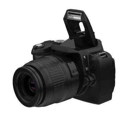 Digital SLR Camera Isolatedの写真素材