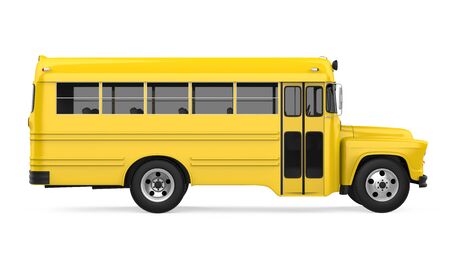 Vintage School Bus Isolatedの写真素材