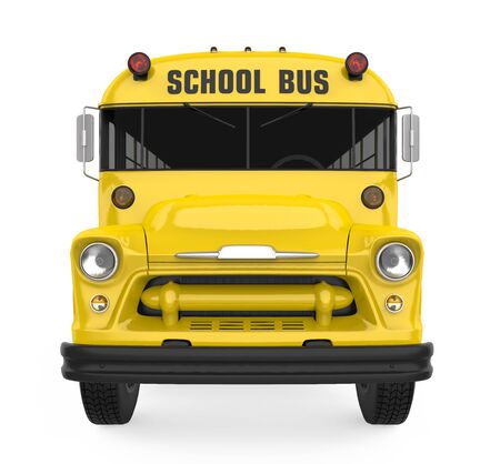 Vintage School Bus Isolatedの写真素材