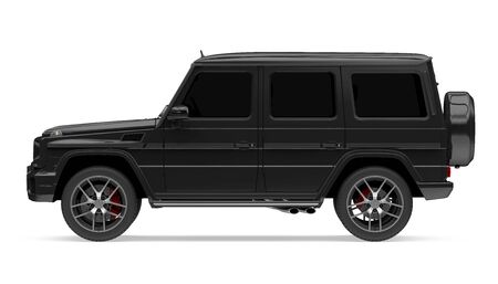 Black SUV Car Isolatedの写真素材