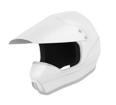 Motocross Helmet Isolatedの写真素材