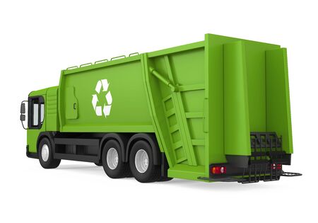 Garbage Truck Isolatedの写真素材