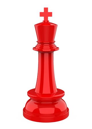 Red King Chess Piece Isolatedの写真素材