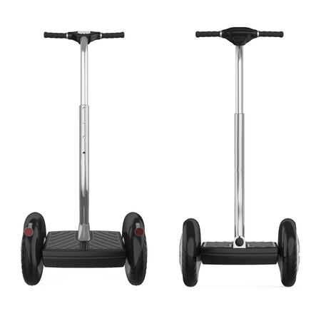 Hoverboard with Handle Isolatedの写真素材