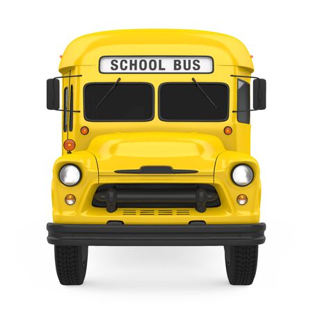 Vintage School Bus Isolatedの写真素材