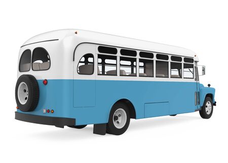 Vintage School Bus Isolatedの写真素材