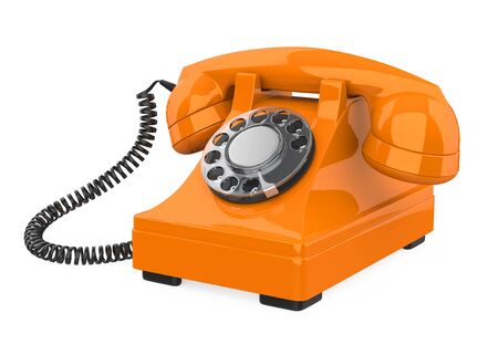Vintage Telephone Isolatedの写真素材