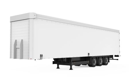 Semi-Trailer Box Isolatedの写真素材