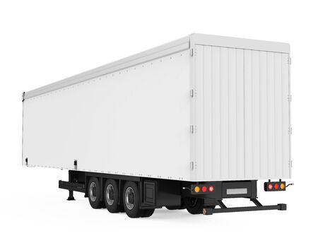 Semi-Trailer Box Isolatedの写真素材