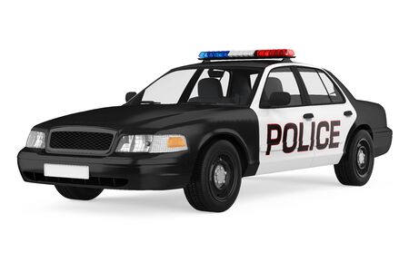 Police Car Isolatedの写真素材
