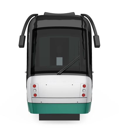 Modern Tram Isolatedの写真素材