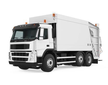 Garbage Truck Isolatedの写真素材