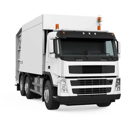 Garbage Truck Isolatedの写真素材