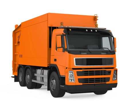 Garbage Truck Isolatedの写真素材
