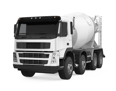 Concrete Mixer Truck Isolatedの写真素材