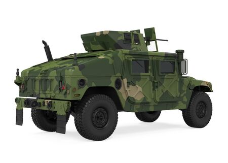 Humvee High Mobility Multipurpose Wheeled Vehicle Isolatedの写真素材