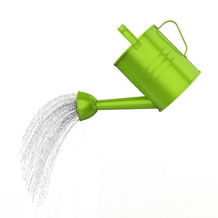 Watering Can Pouring Water Isolatedの写真素材