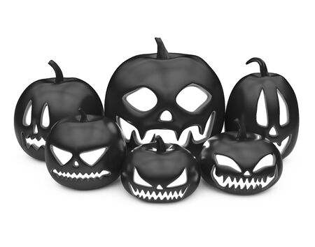 Jack O Lantern Halloween Pumpkin Isolatedの写真素材