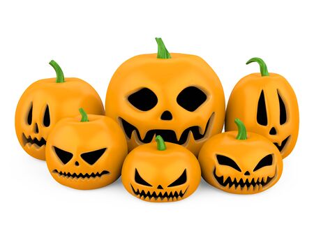 Jack O Lantern Halloween Pumpkin Isolatedの写真素材