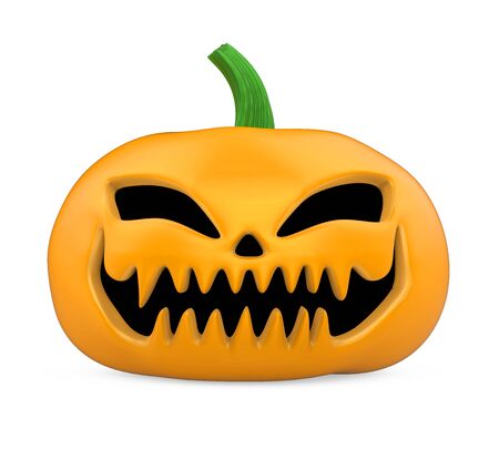 Jack O Lantern Halloween Pumpkin Isolatedの写真素材
