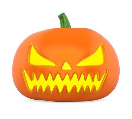 Jack O Lantern Halloween Pumpkin Isolatedの写真素材