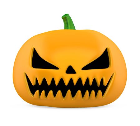 Jack O Lantern Halloween Pumpkin Isolatedの写真素材