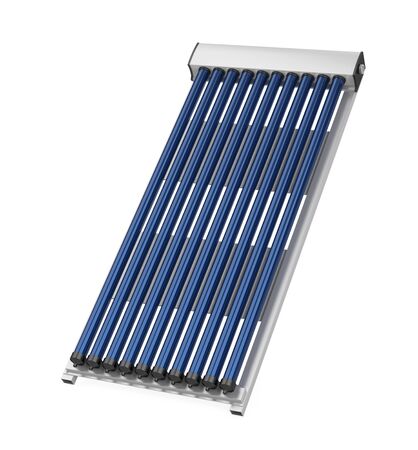 Solar Heat Pipe Collector Isolatedの写真素材