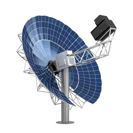 Parabolic Dish Solar Collector Isolatedの写真素材