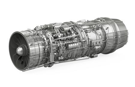 Turbofan Jet Engine Isolatedの写真素材