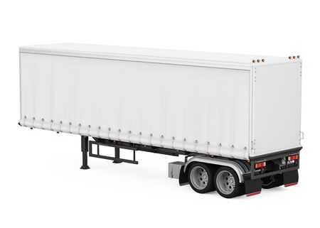 Semi-Trailer Box Isolatedの写真素材