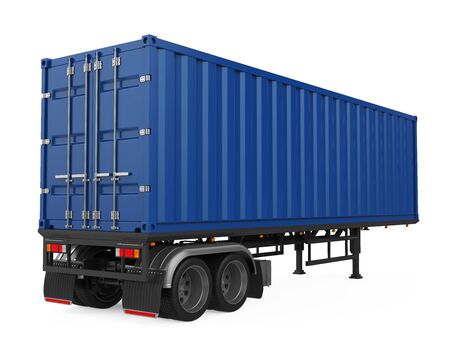 Semi-Trailer Container Isolatedの写真素材