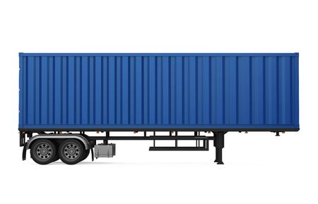 Semi-Trailer Container Isolatedの写真素材
