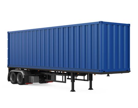 Semi-Trailer Container Isolatedの写真素材